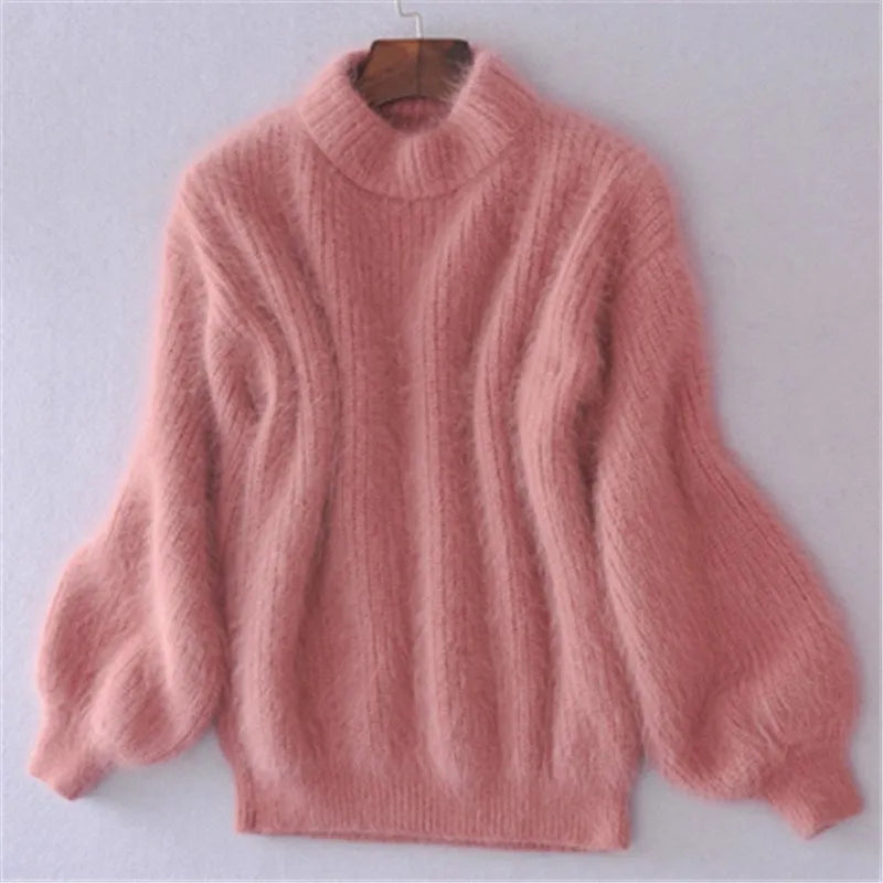 Brenda – Vintage Pullover im Angorastil