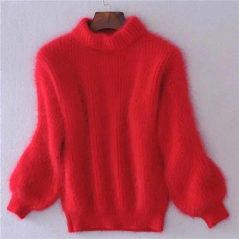 Brenda – Vintage Pullover im Angorastil