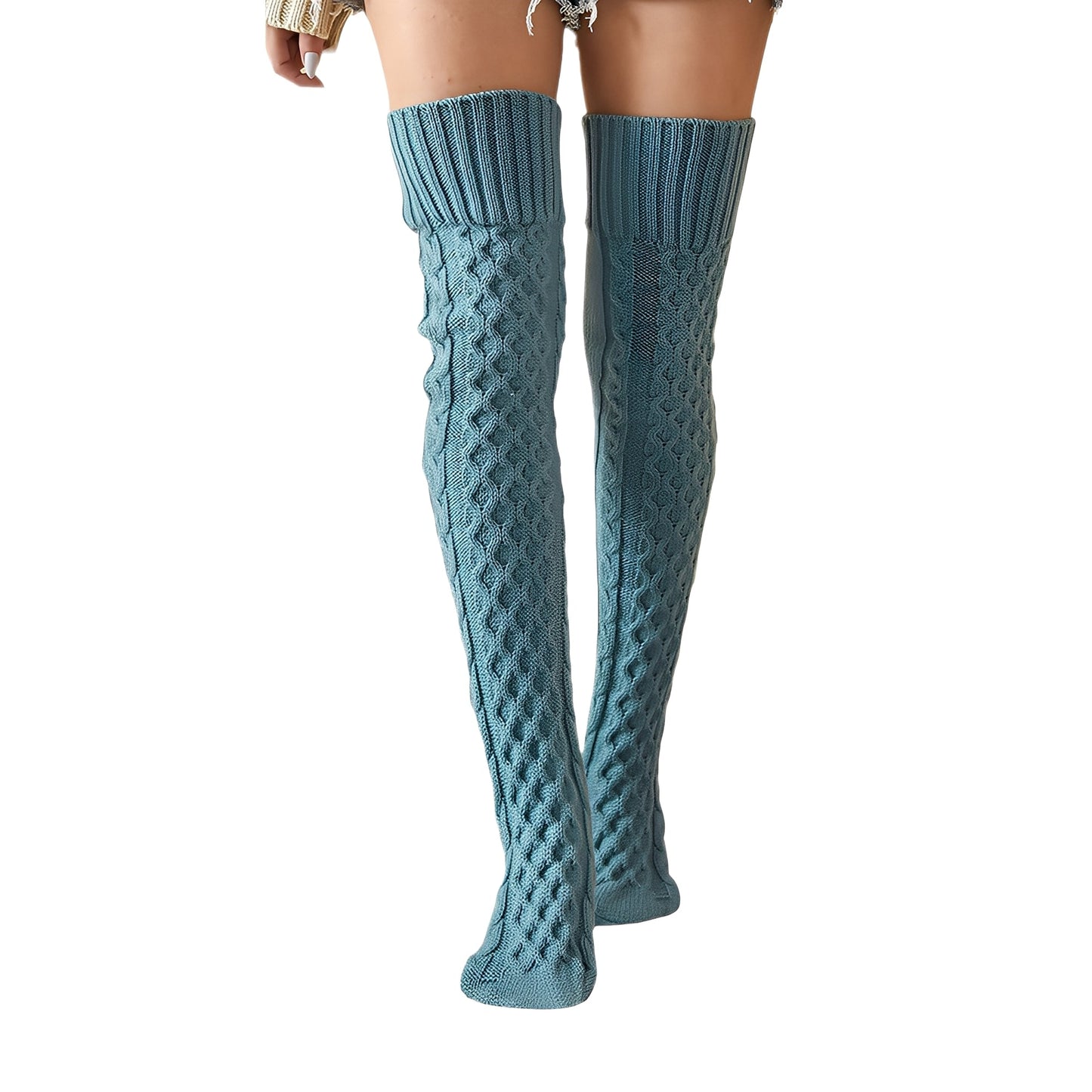 Jillian - Weiche, modische, lange Wollsocken für Damen