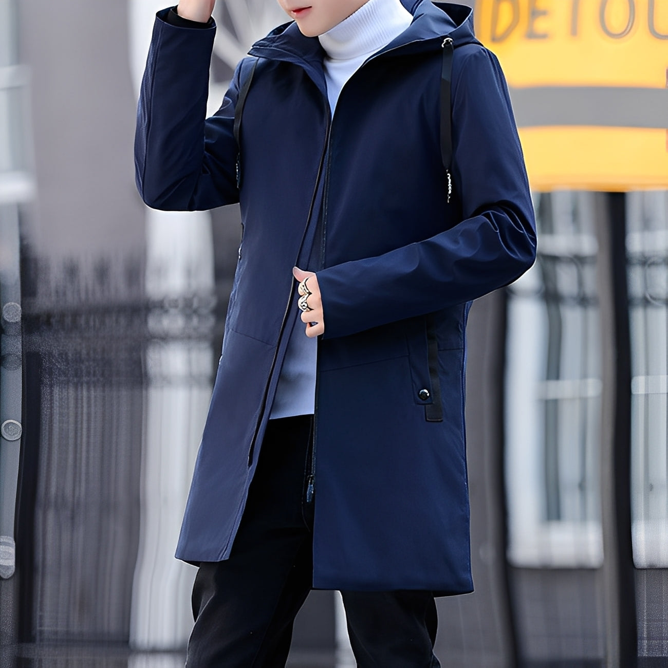 Derren - Komfortable, leichte Herren-Kapuzenjacke