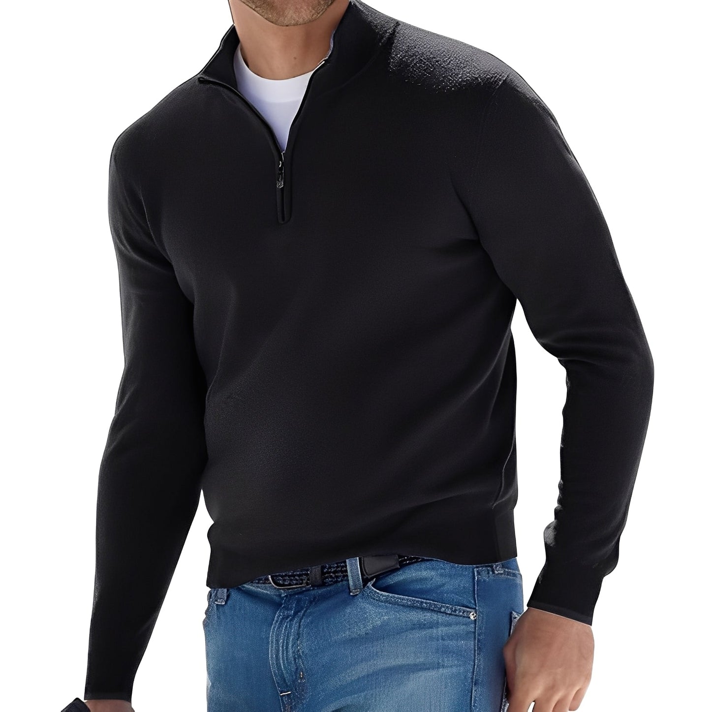 Kennith - Bequemer Herrenpullover mit Zipper