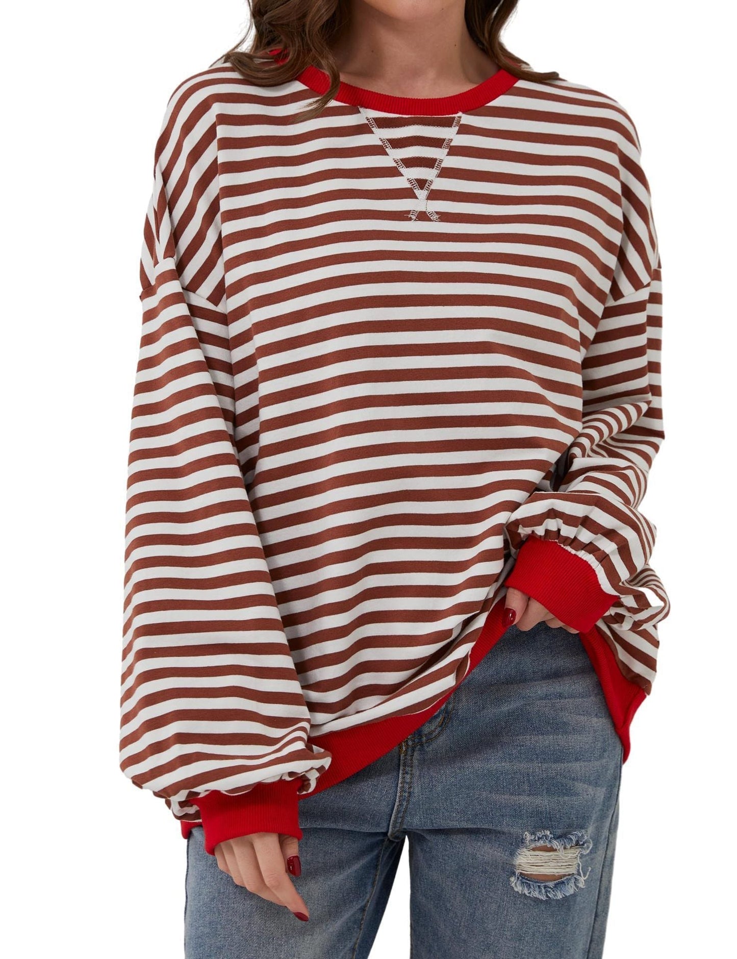 Cordelia - Eleganter, lässiger Pullover für Damen mit Streifen