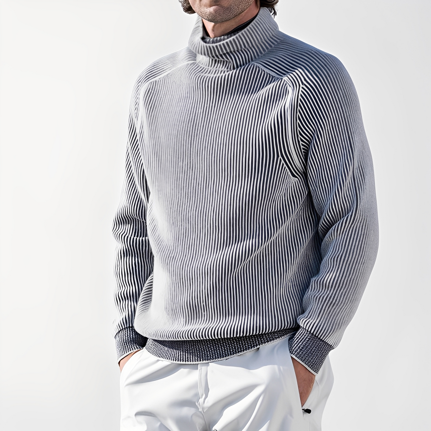 Jarrett - Herren-Kaschmirpullover mit hohem Kragen