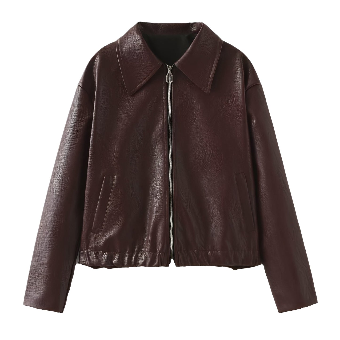 Lesley - Trendige Damen-Lederjacke mit Reißverschluss