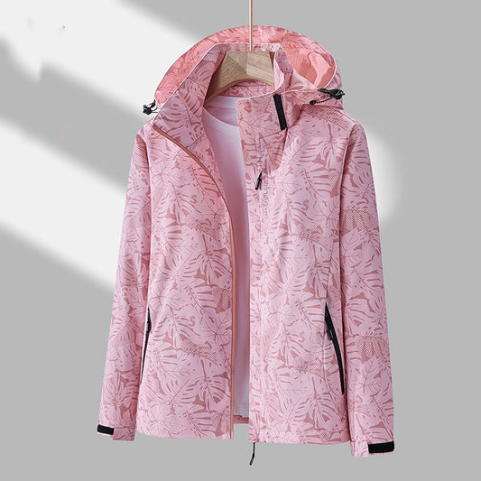 Emmaline - Stylische Damen-Outdoor-Jacke mit Muster und Kapuze