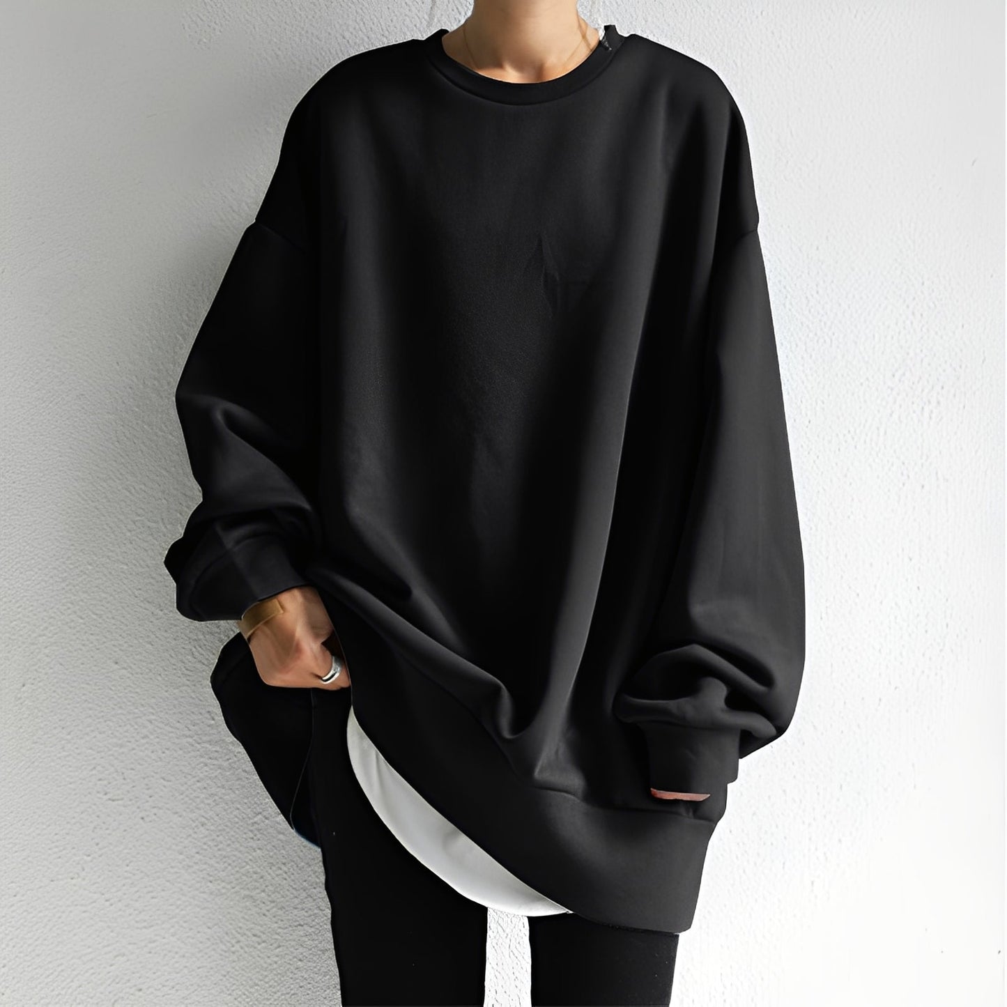 Jemima - Bequemer Damenpullover mit weiten Schultern