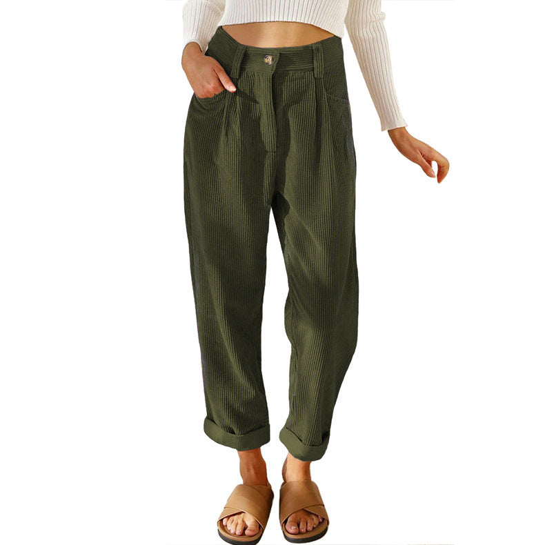 Chelsie - Bequeme hochgeschnittene Cordhose für Damen