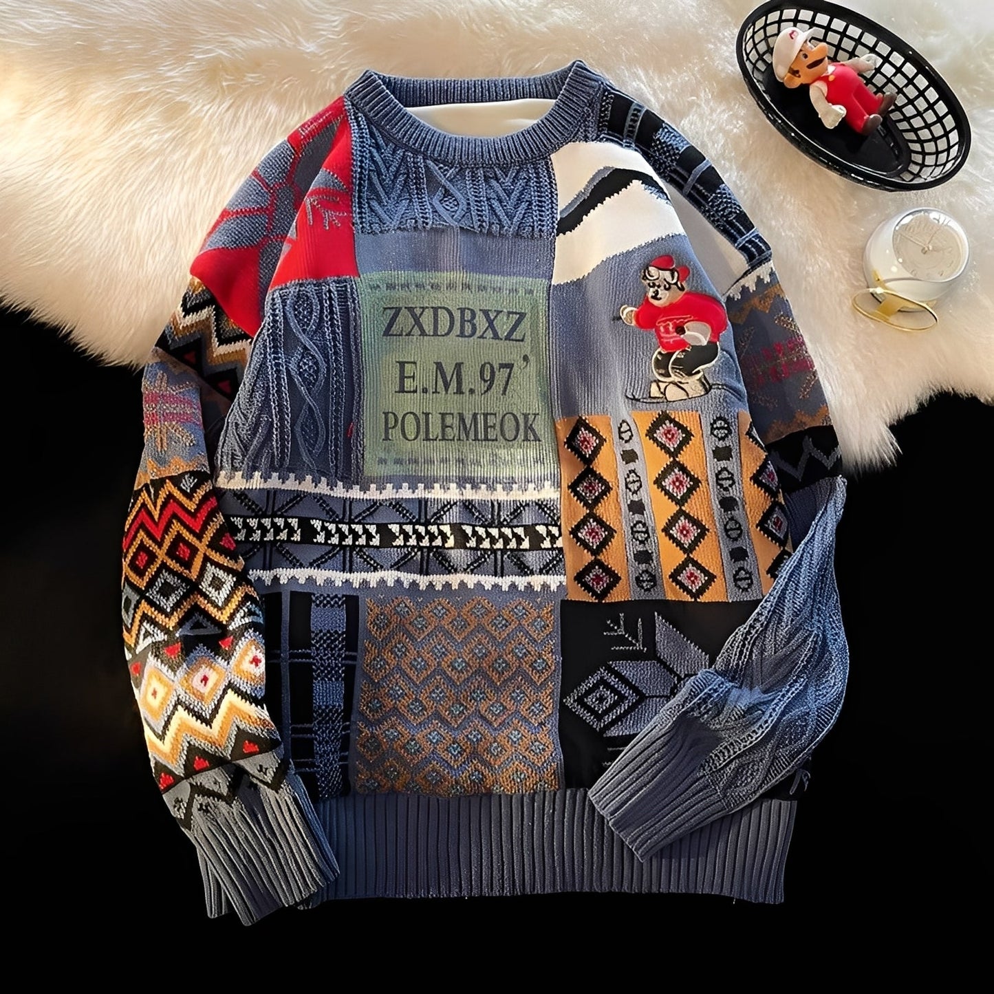 Charles - Stilvoller, locker gestrickter Damen-Weihnachtspullover