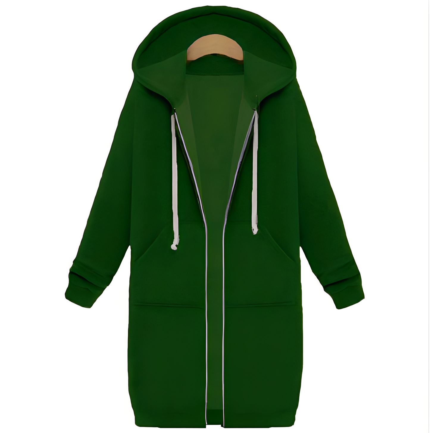 Jasmin - Bequeme, dicke Kapuzenjacke in knieumspielendem Design
