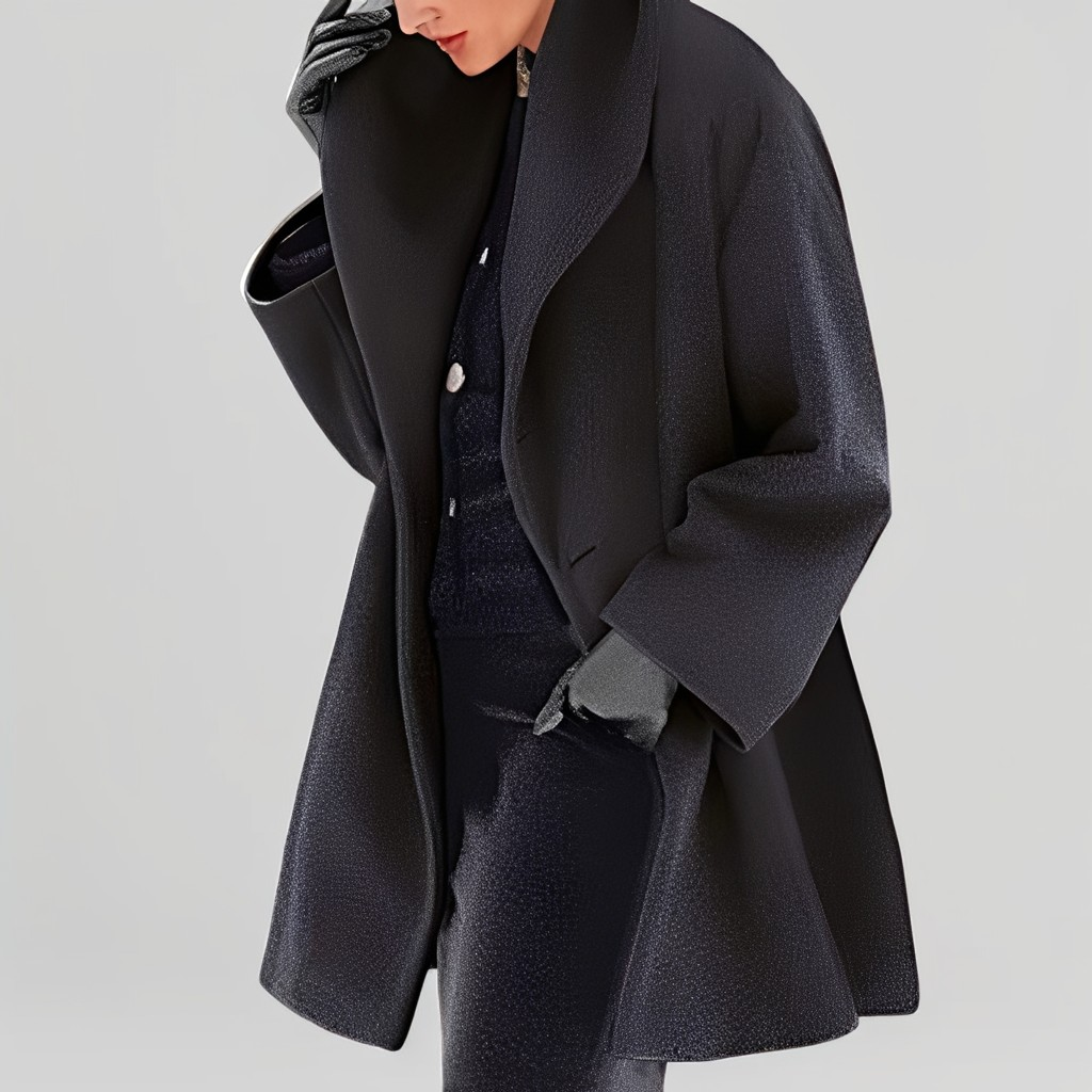 Natalia - Zeitgemäße, locker sitzende Wolljacke für Frauen