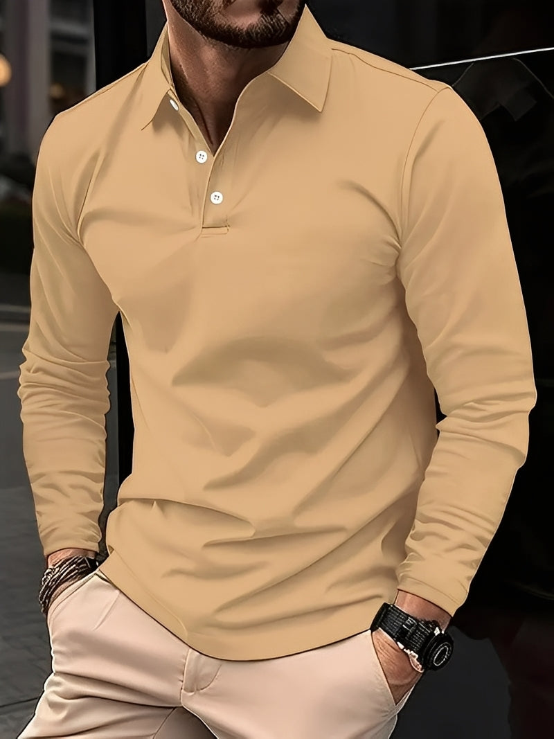 Burton - Traditionelles Langarm-Poloshirt für Herren