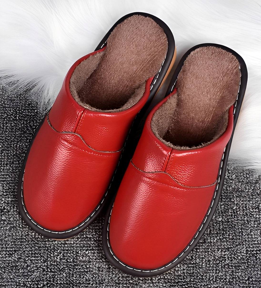 Jasper - Herren-Hausschuhe mit kuscheligem, fellgefüttertem Stil