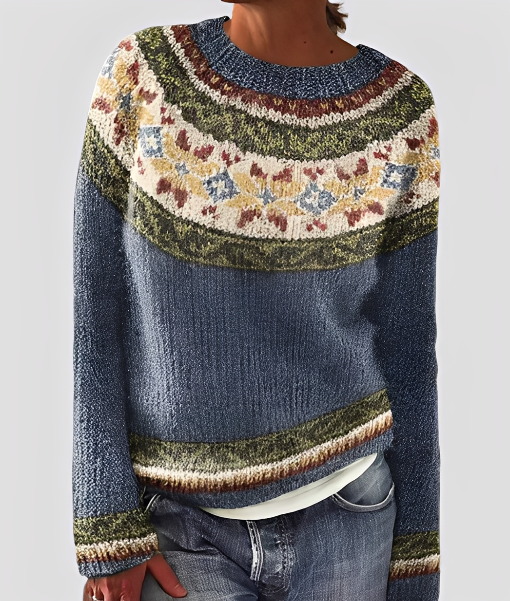 Christal - Damen-Wollpullover, elegant und locker geschnitten