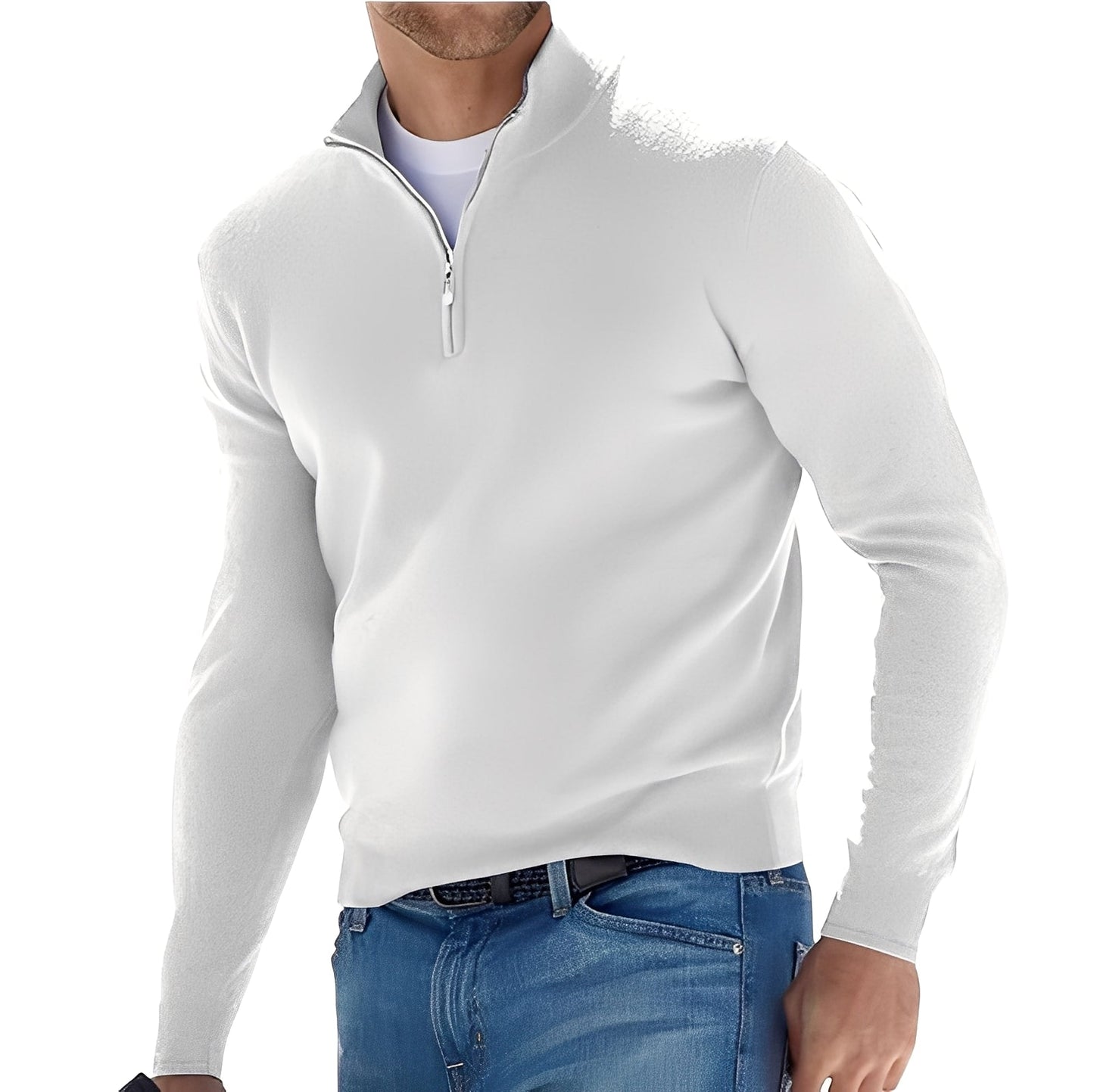 Kennith - Bequemer Herrenpullover mit Zipper