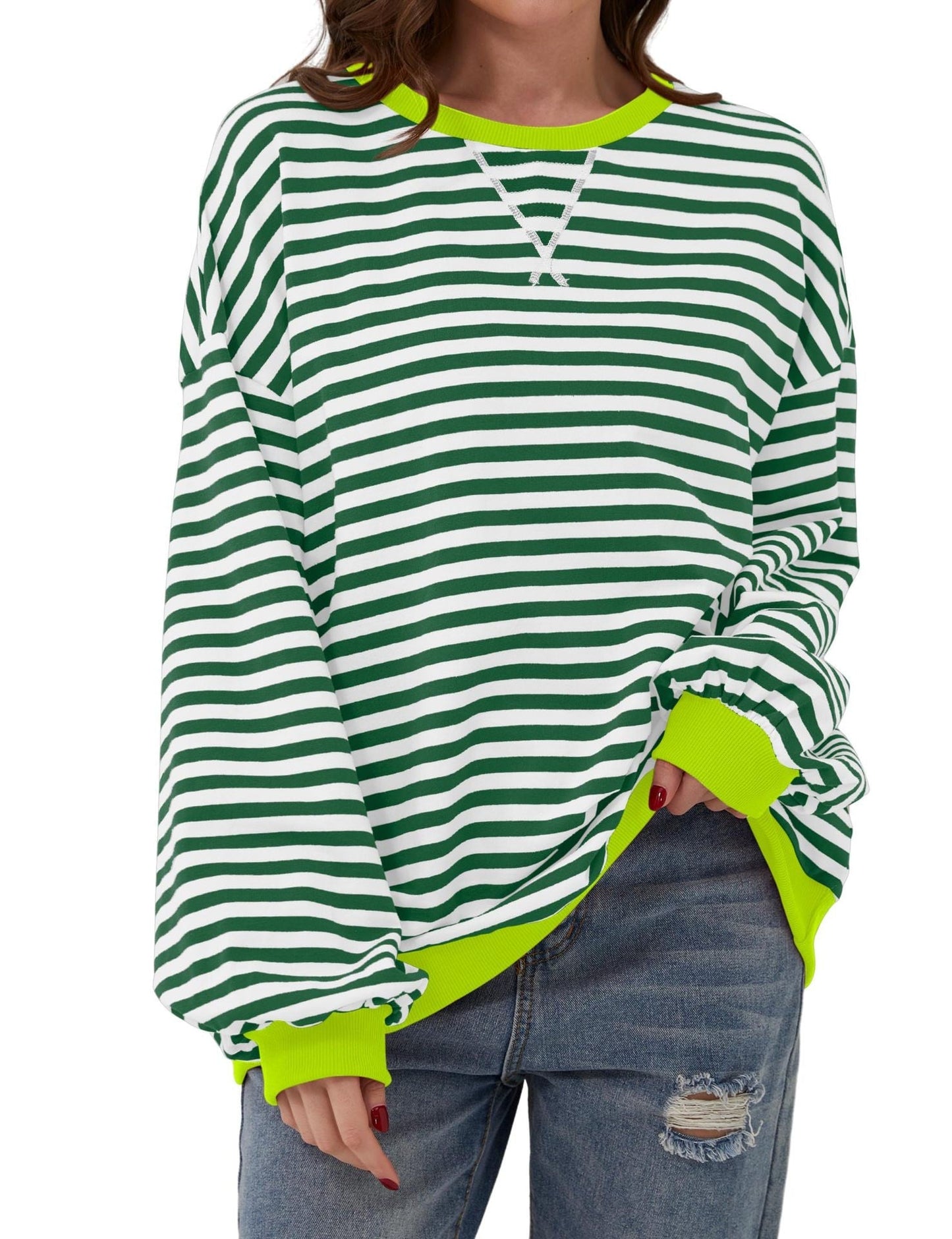 Cordelia - Eleganter, lässiger Pullover für Damen mit Streifen
