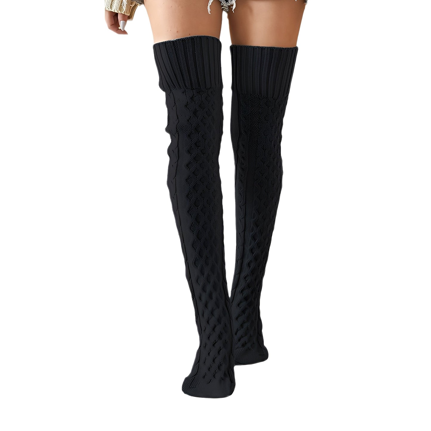 Jillian - Weiche, modische, lange Wollsocken für Damen