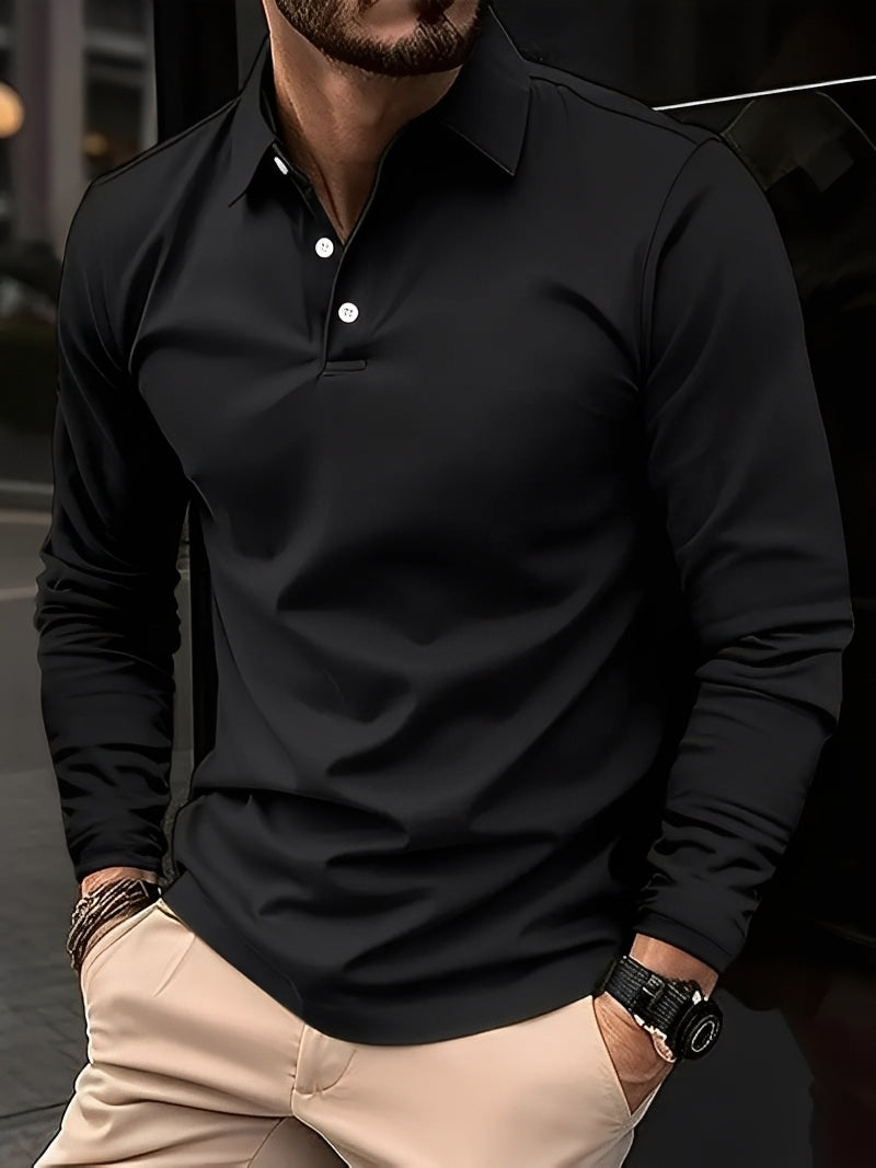 Burton - Traditionelles Langarm-Poloshirt für Herren