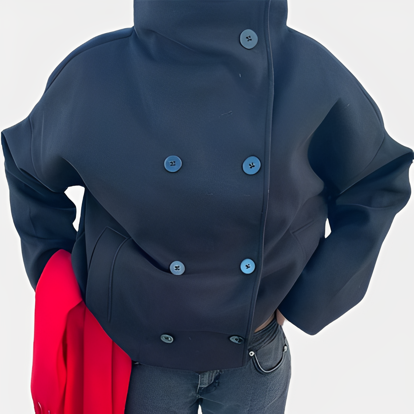 Carolyn - Stilvolle Wolljacke für Damen mit einem Knopf