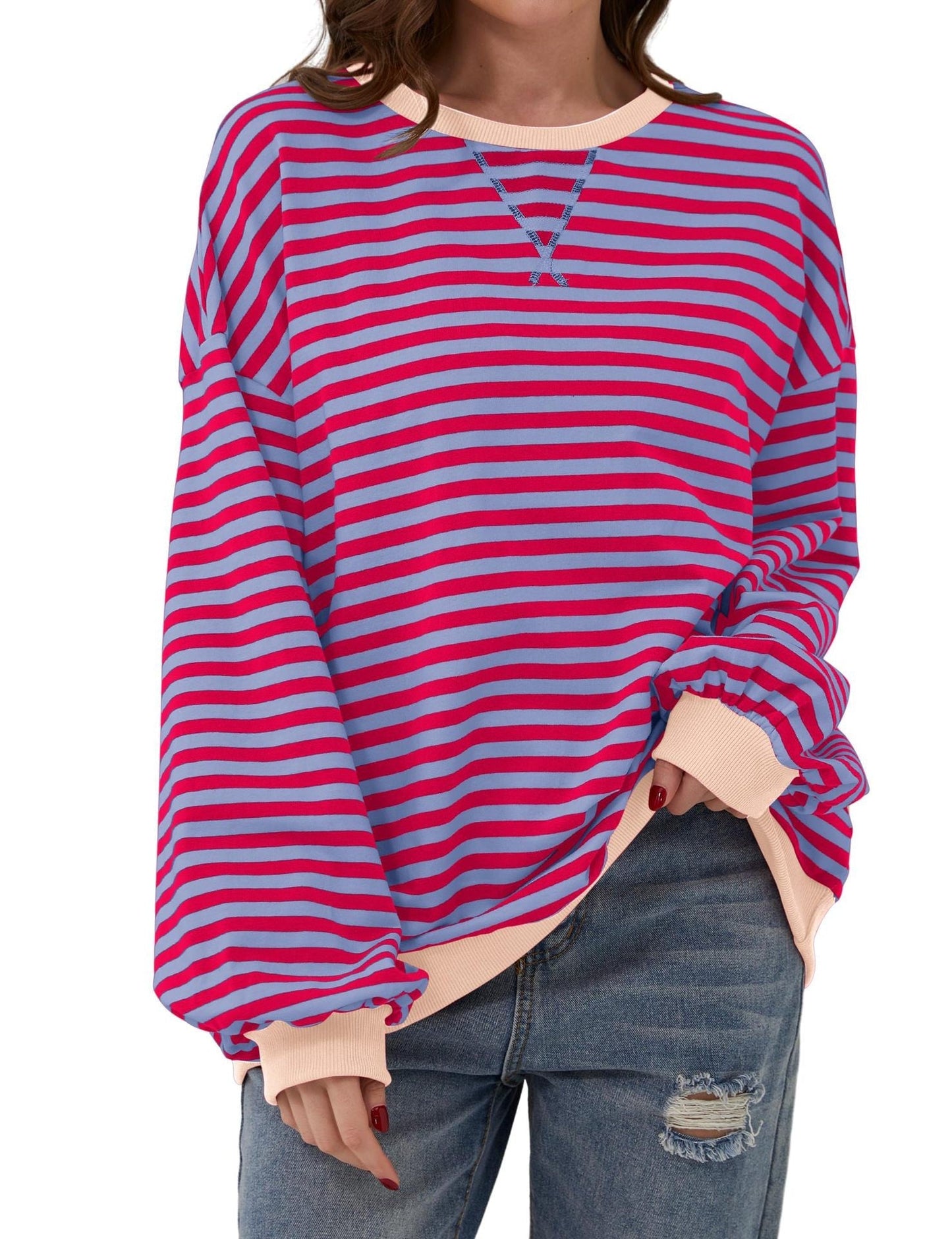 Cordelia - Eleganter, lässiger Pullover für Damen mit Streifen
