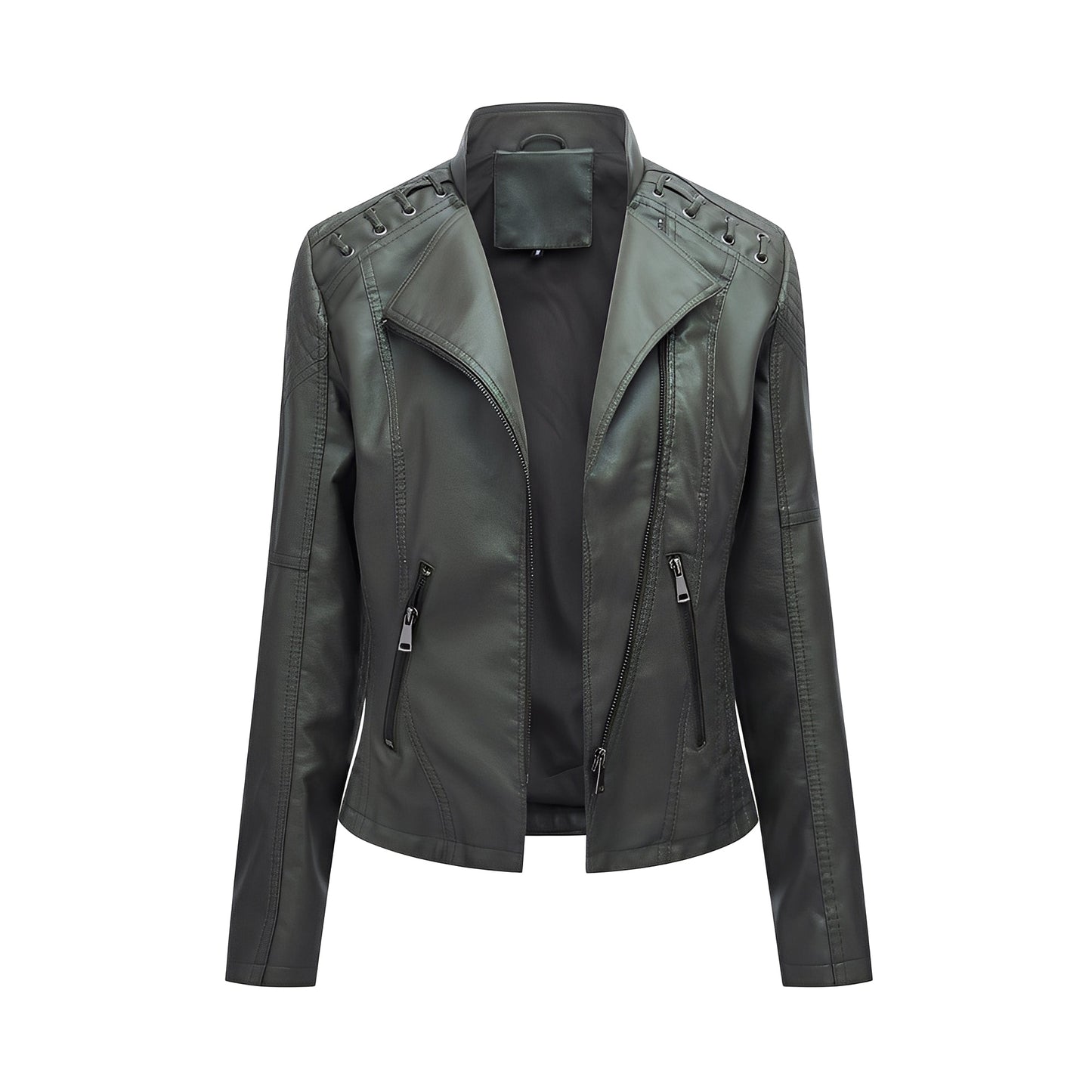 Narelle - Elegante, eng anliegende kurze Damenlederjacke