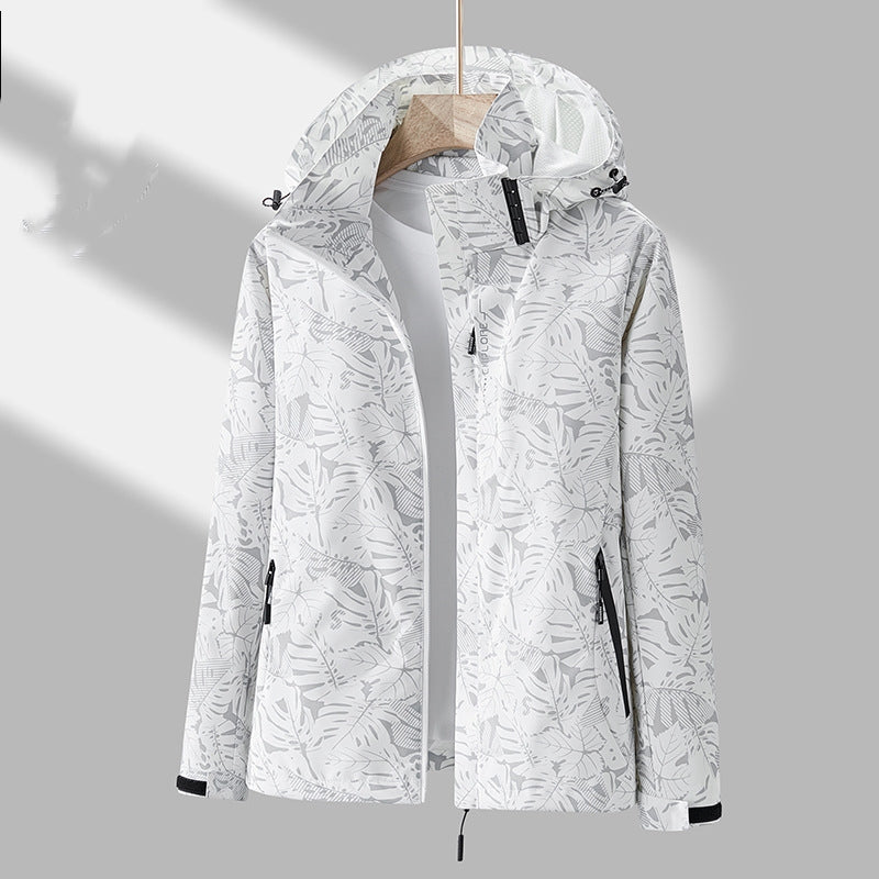 Emmaline - Stylische Damen-Outdoor-Jacke mit Muster und Kapuze
