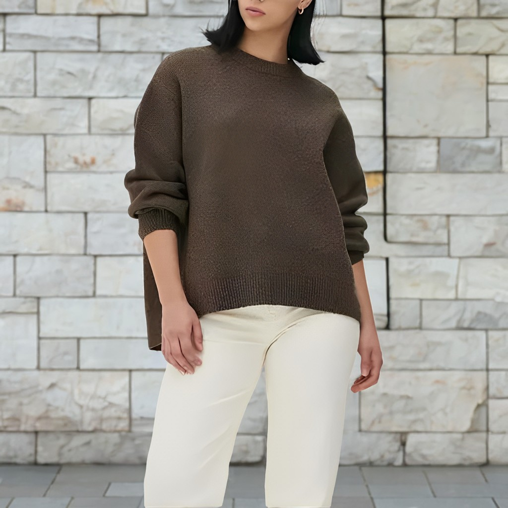 Shanelle - Klassischer Damenpullover mit Rundhalsausschnitt
