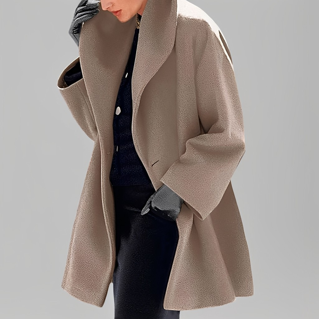 Natalia - Zeitgemäße, locker sitzende Wolljacke für Frauen