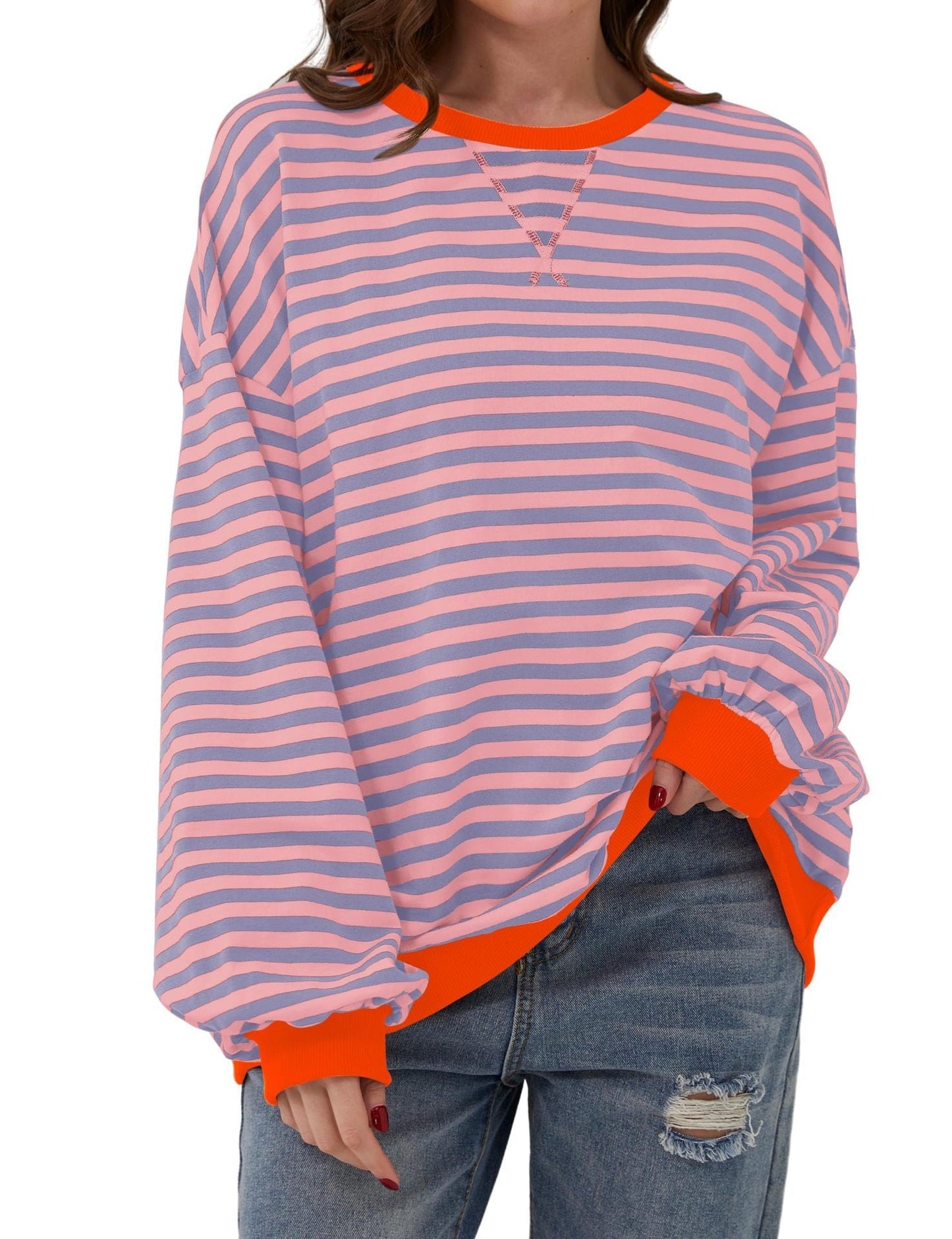 Cordelia - Eleganter, lässiger Pullover für Damen mit Streifen