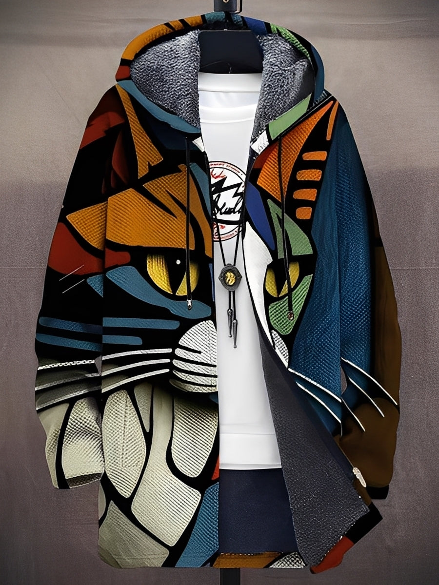 Trenton - Trendige Herrenjacke mit Kapuze und Muster