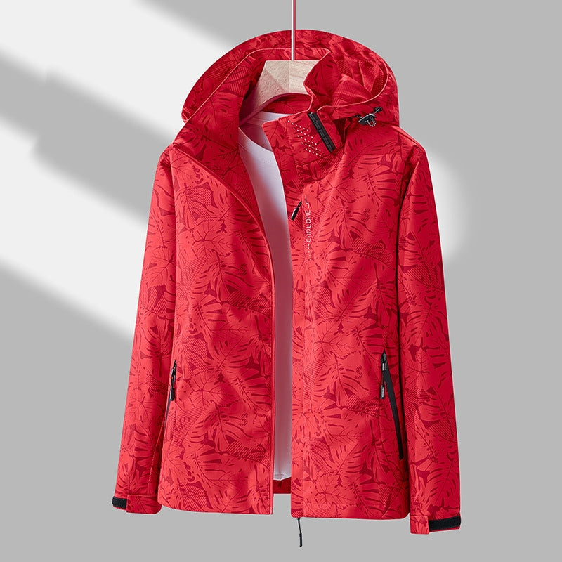 Emmaline - Stylische Damen-Outdoor-Jacke mit Muster und Kapuze