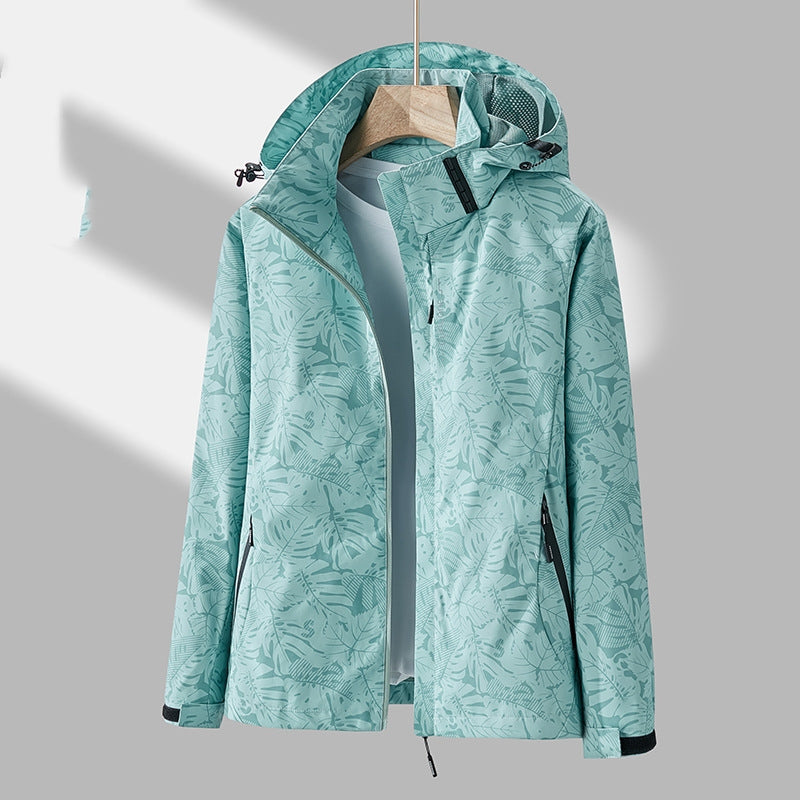 Emmaline - Stylische Damen-Outdoor-Jacke mit Muster und Kapuze