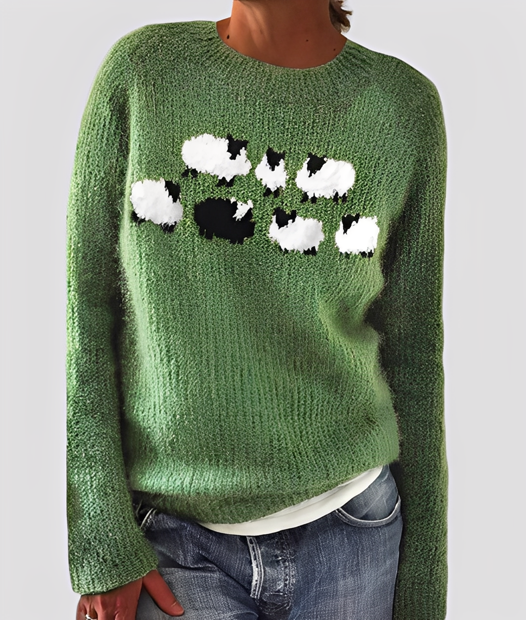 Christal - Damen-Wollpullover, elegant und locker geschnitten