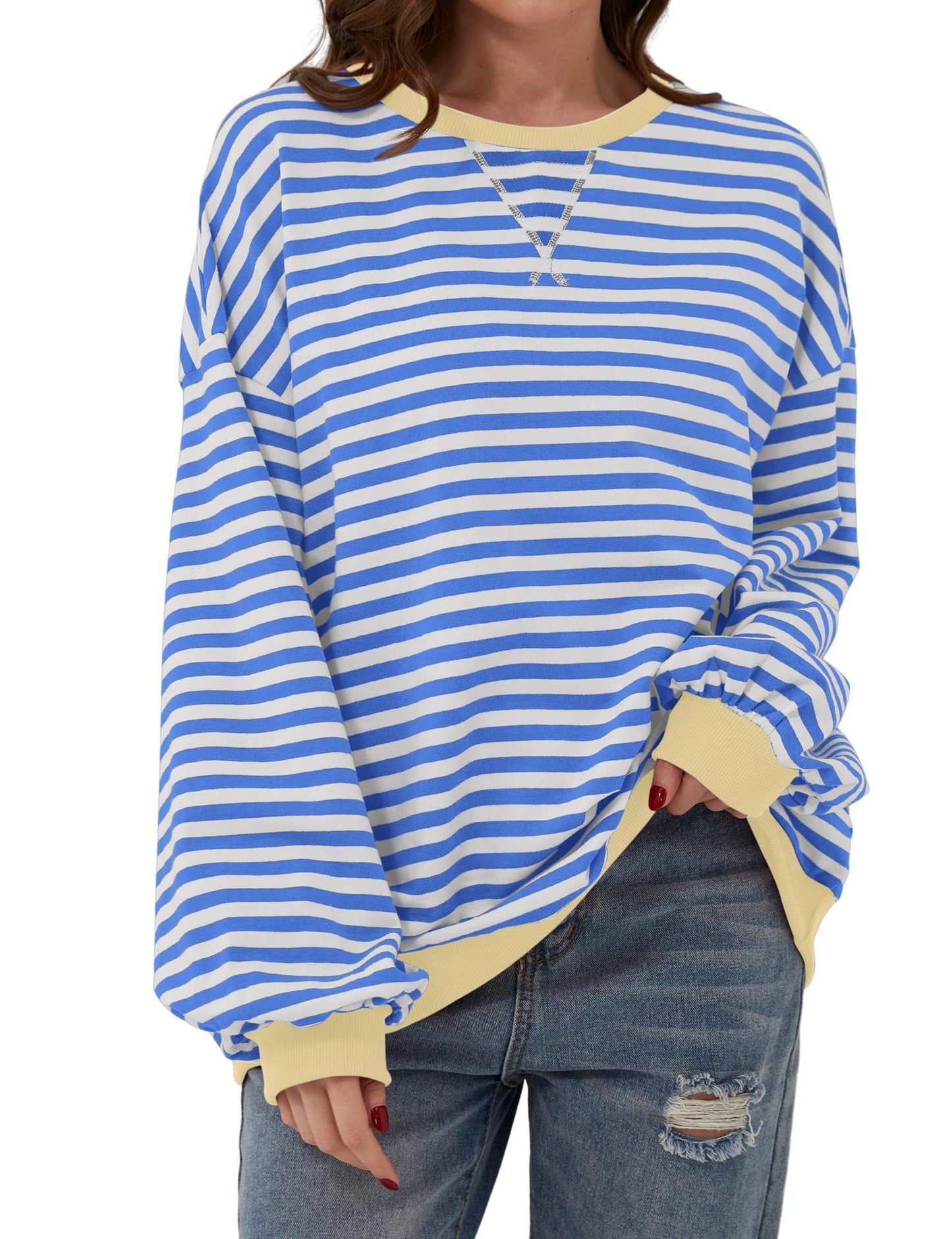 Cordelia - Eleganter, lässiger Pullover für Damen mit Streifen
