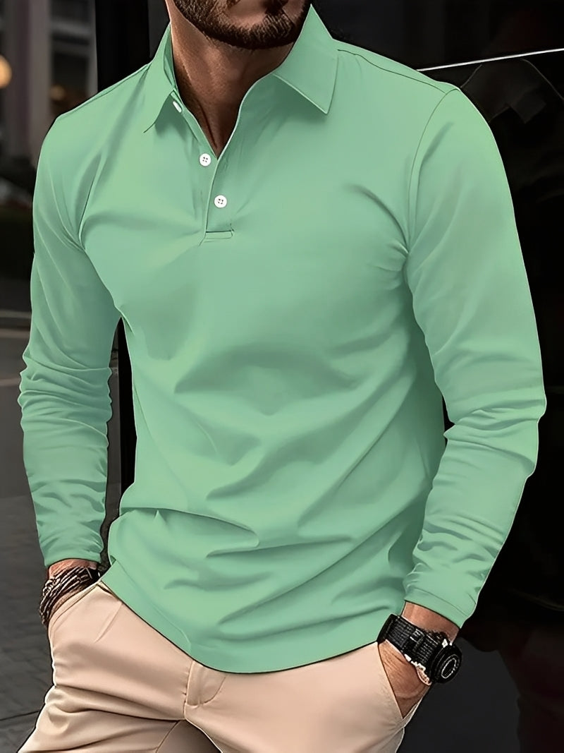 Burton - Traditionelles Langarm-Poloshirt für Herren
