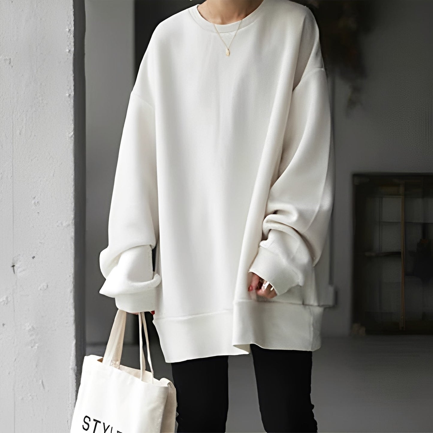 Jemima - Bequemer Damenpullover mit weiten Schultern