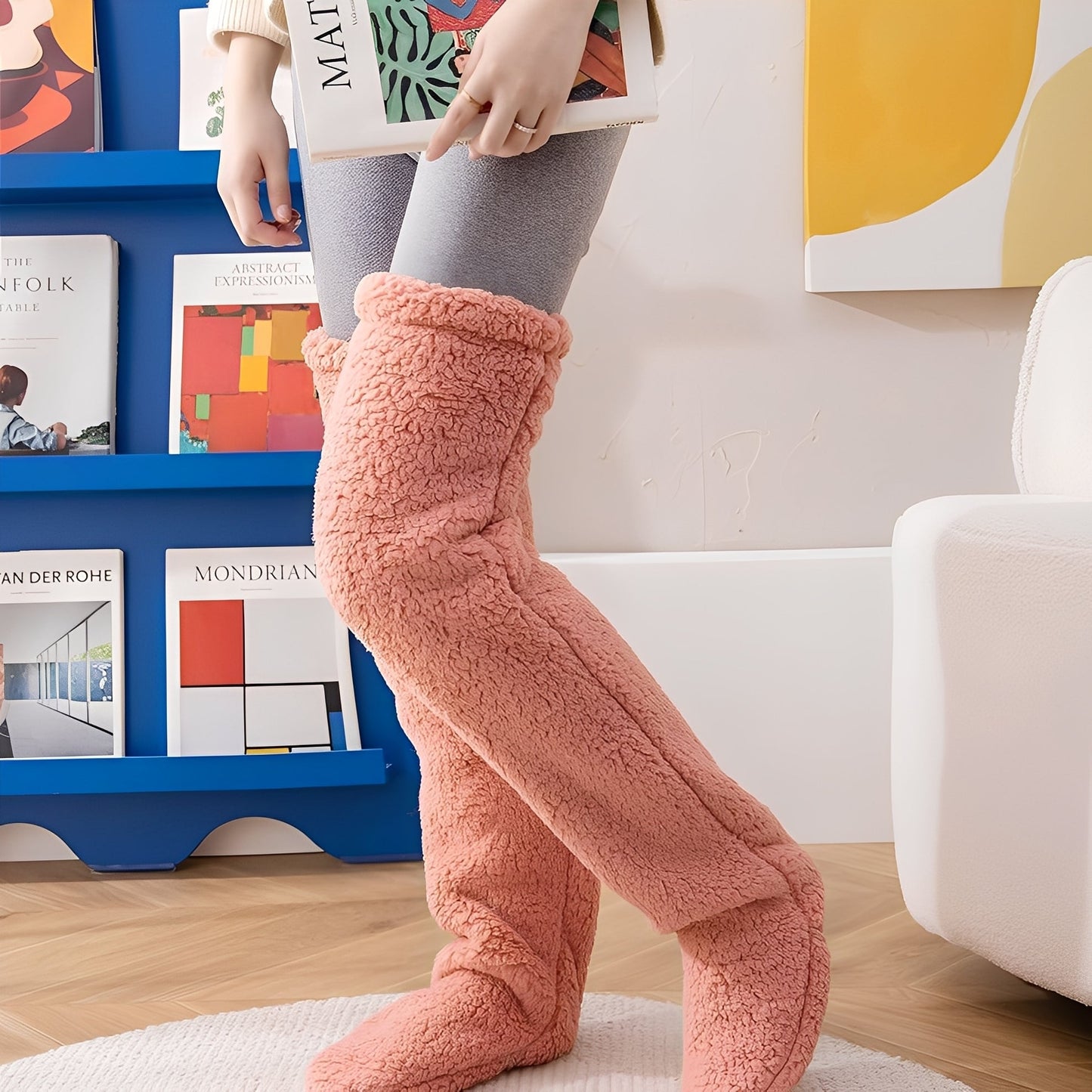 Camellia - Warme, knielange Wintersocken für Damen