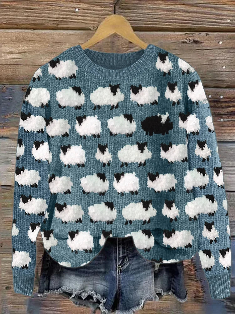 Marta – Wollpullover mit Schafmotiv