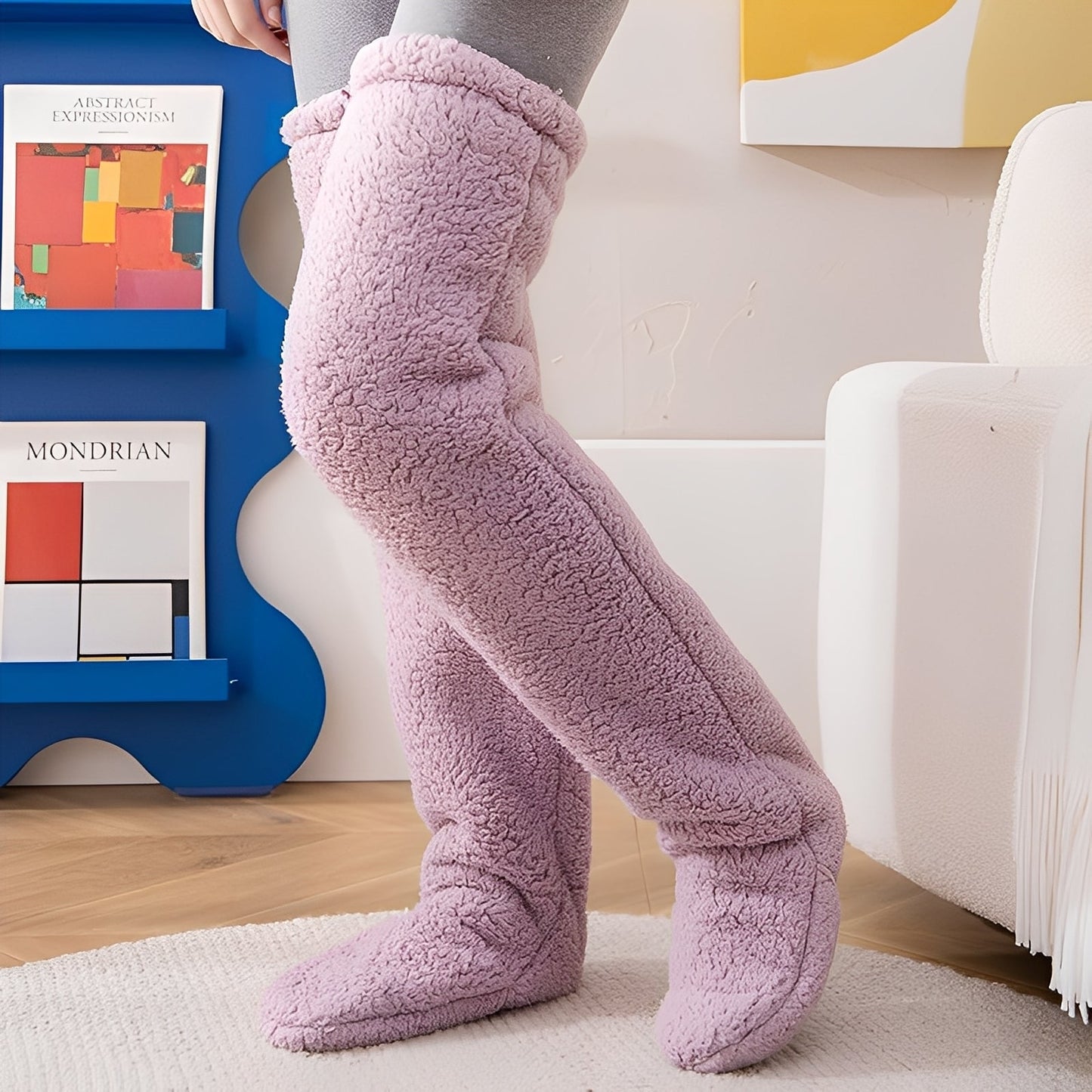 Camellia - Warme, knielange Wintersocken für Damen