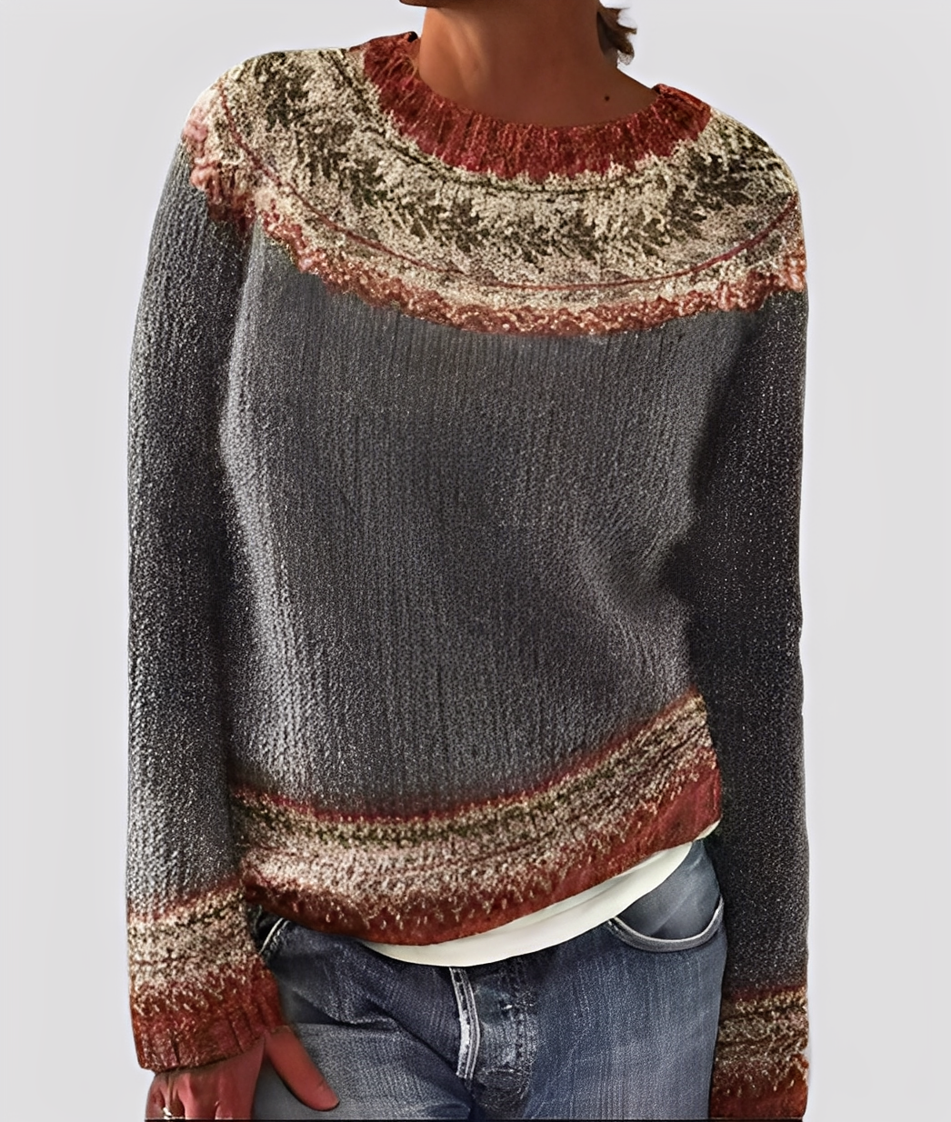 Christal - Damen-Wollpullover, elegant und locker geschnitten