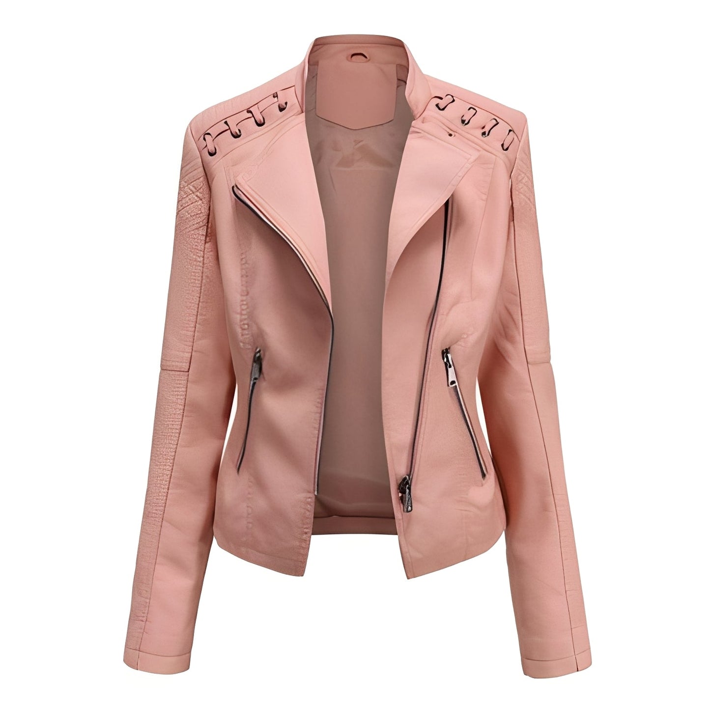 Narelle - Elegante, eng anliegende kurze Damenlederjacke