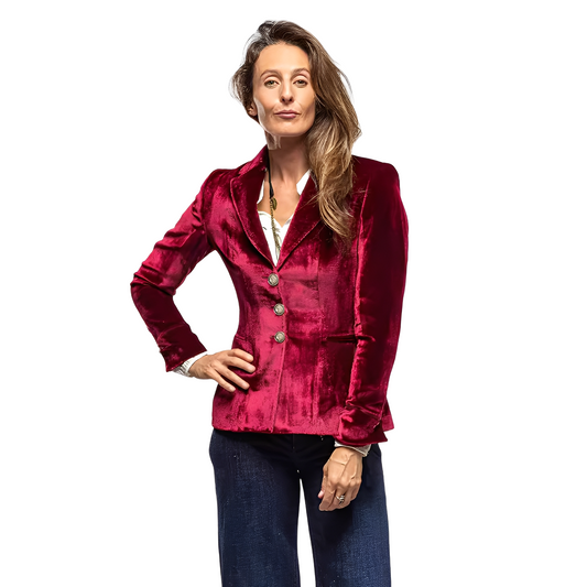 Martha - Klassischer Damenblazer mit Samtkragen