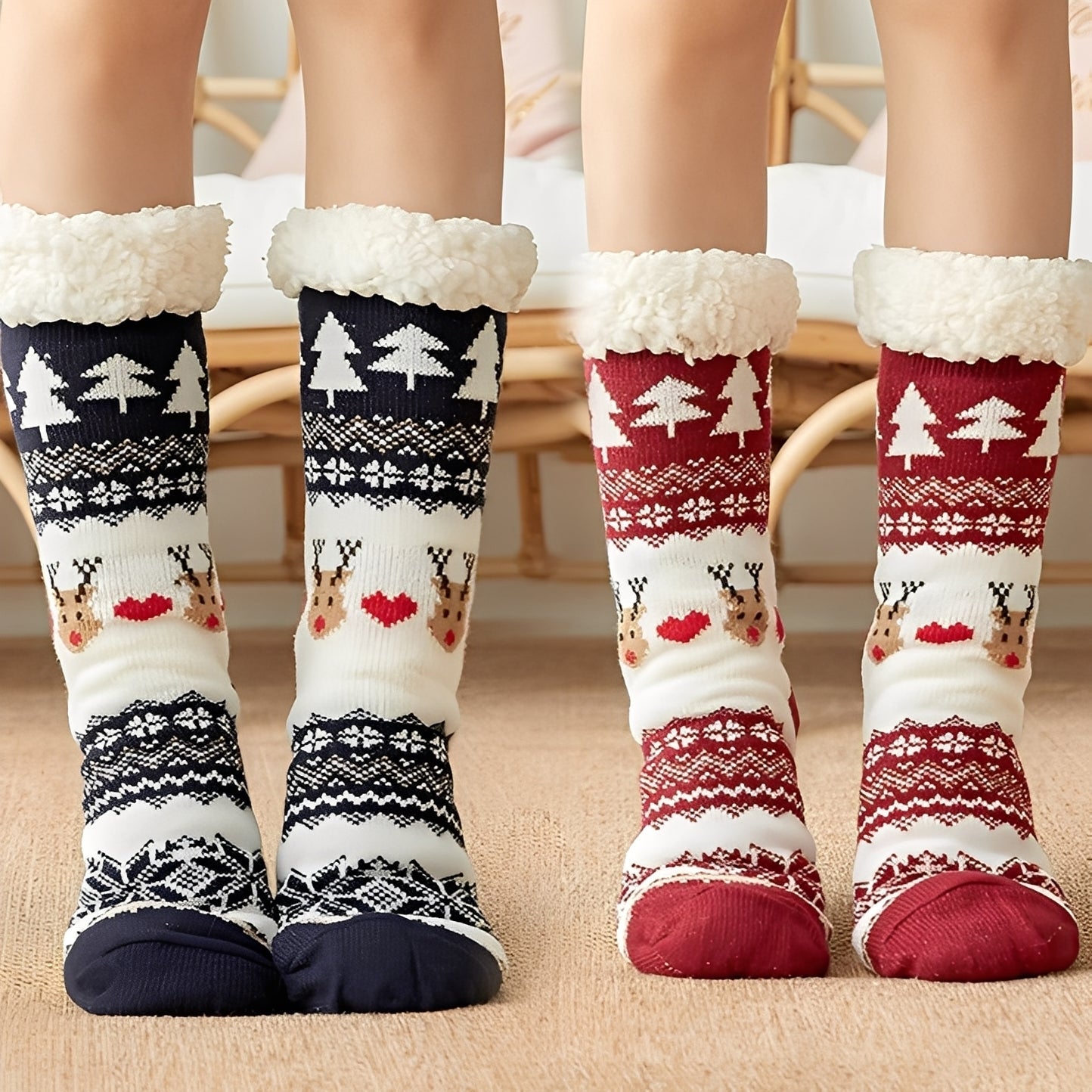Kassia - Warme Damen-Weihnachtssocken