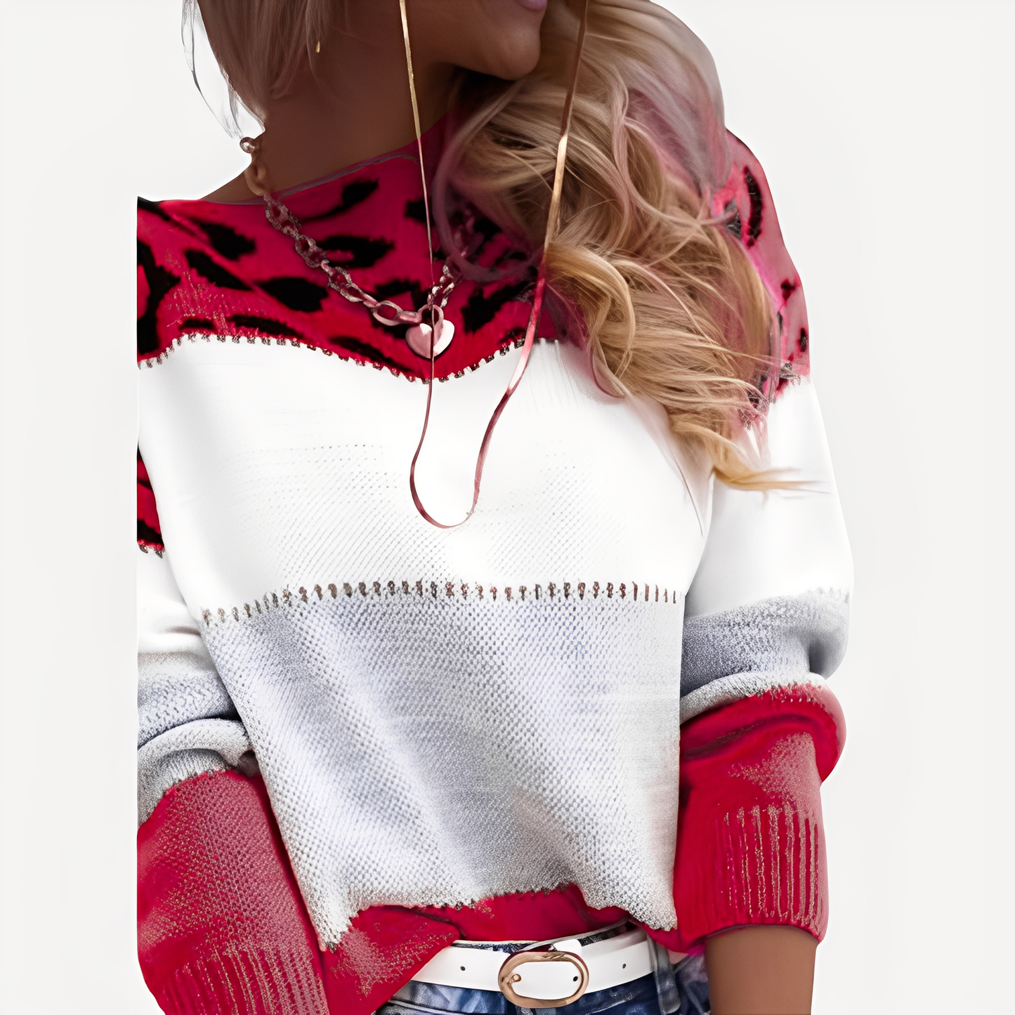 Anne - Stilvoller Damenpullover mit Muster