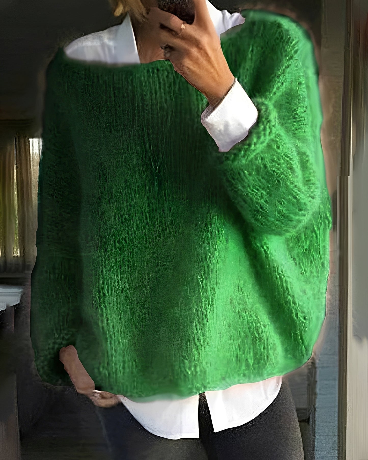 Sarah – Farbiger Rundhals-Pullover