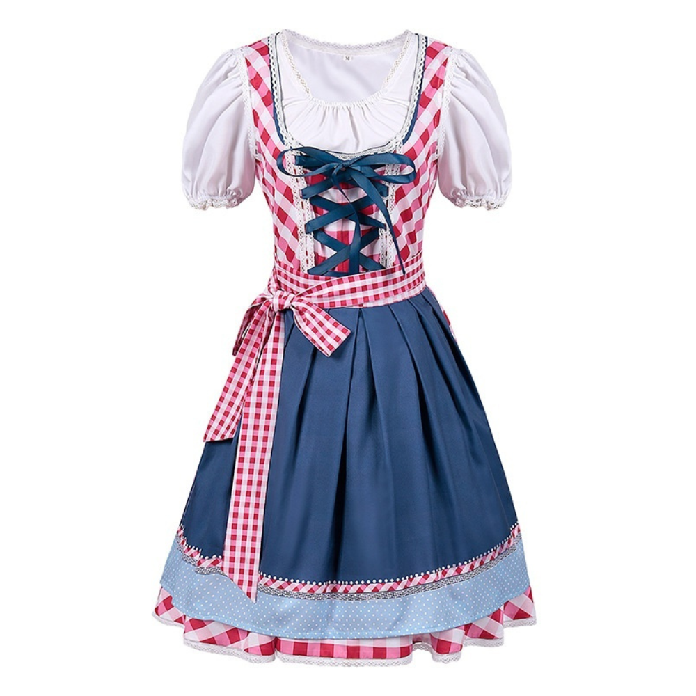Rowina - Traditionelles kariertes Dirndl für Frauen für das Oktoberfest