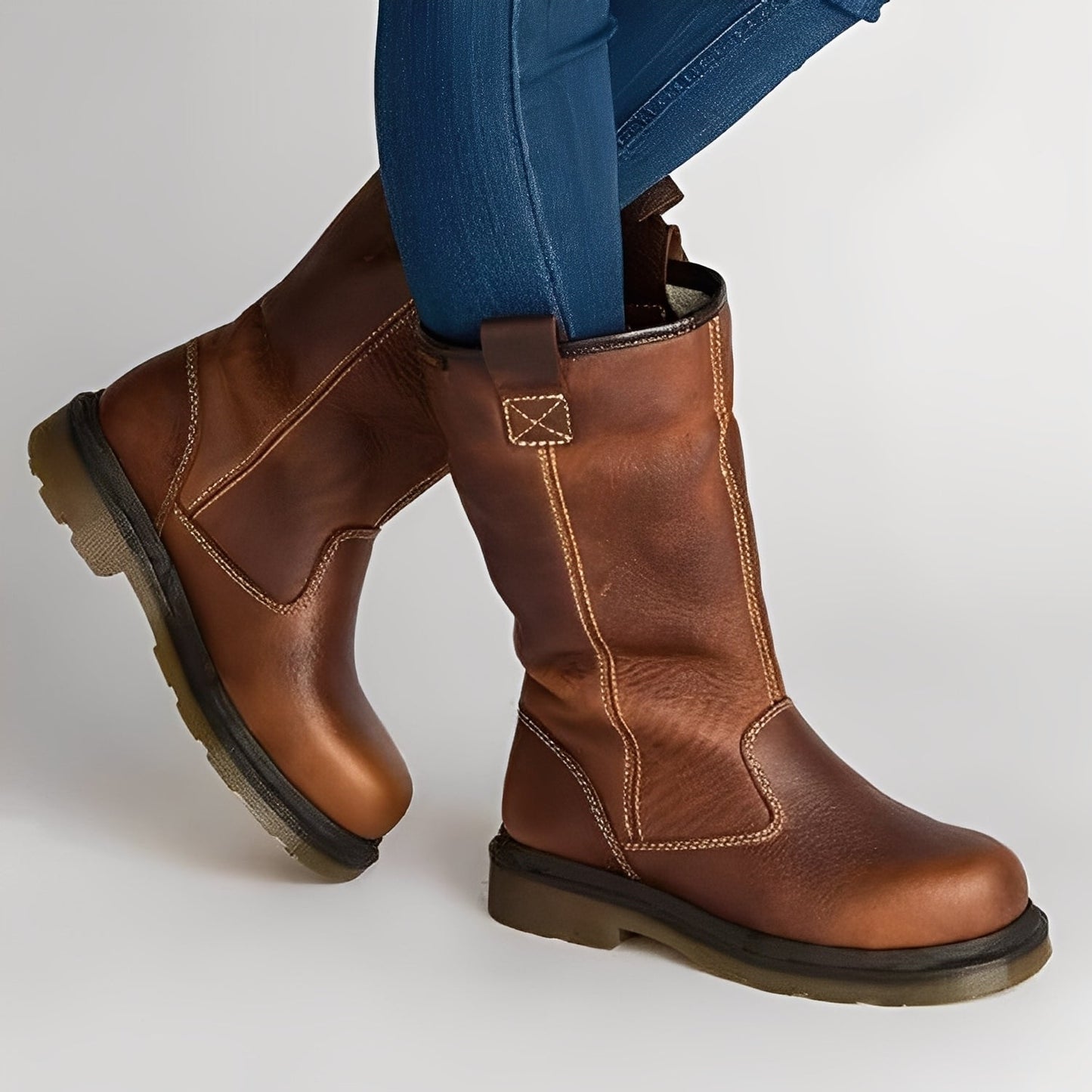 Maïwenn - Stilvolle Damen-Winterstiefel aus Leder