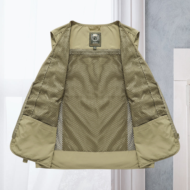 Alessandra – Weste mit Taschen aus Netz