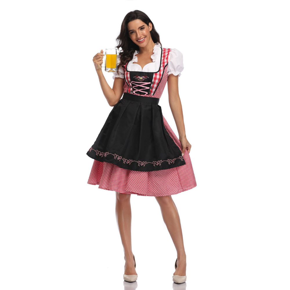Katherine - Elegantes kariertes Oktoberfest-Dirndlkleid für Frauen