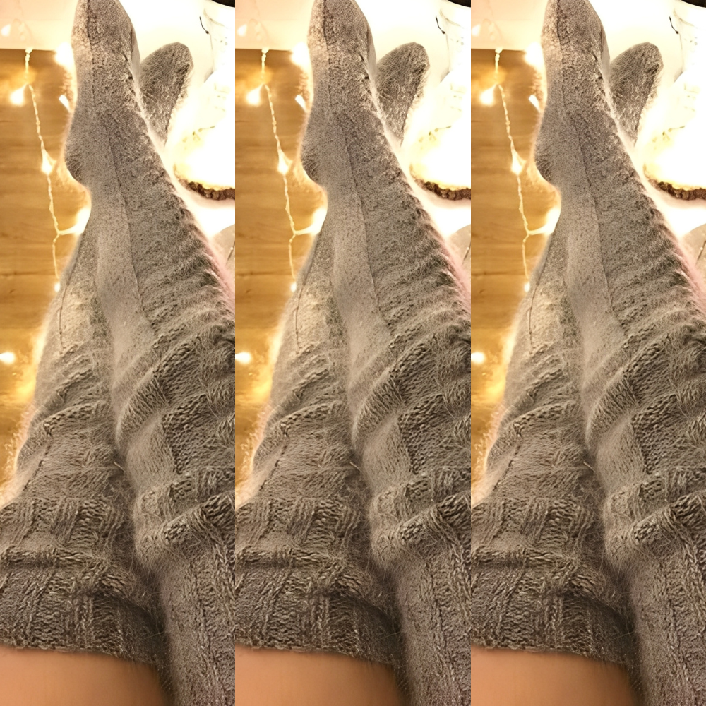 Hailee - Kuschelige, warme, gestrickte Overknee-Socken für Damen