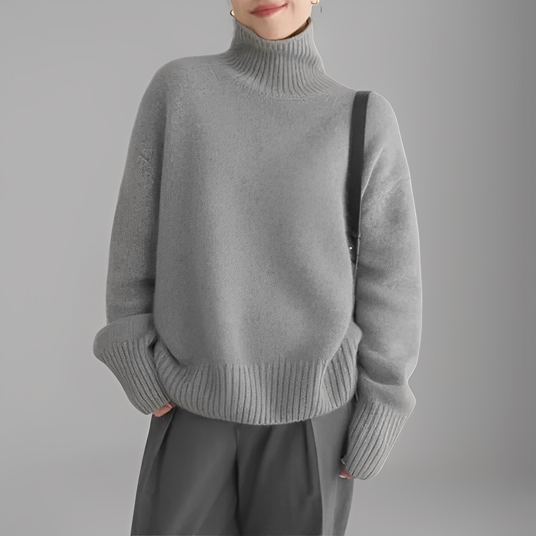 Anaïse - Damen-Kaschmirrollkragenpullover